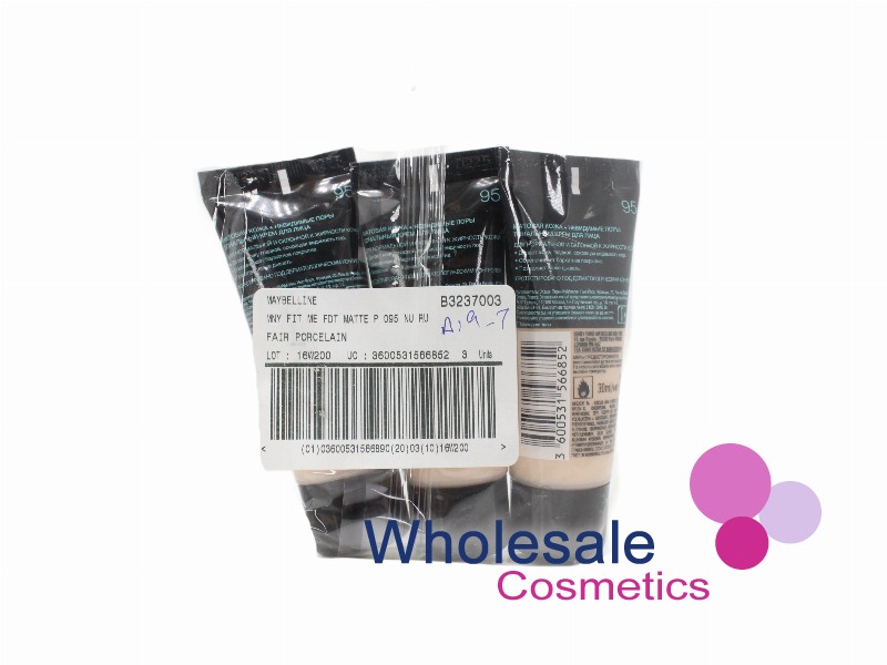 6 x Maybelline Fit Me Matte & Poreless Liquid Foundation - 095 FAIR PORCELAIN